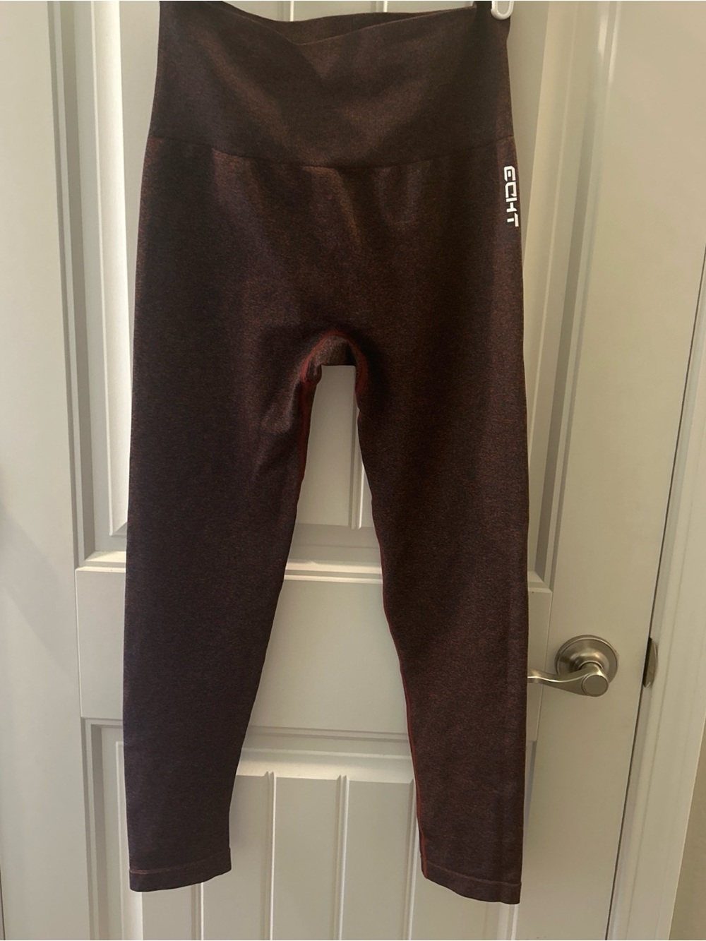 ECHT Girls' High-Rise Burgundy Active Leggings